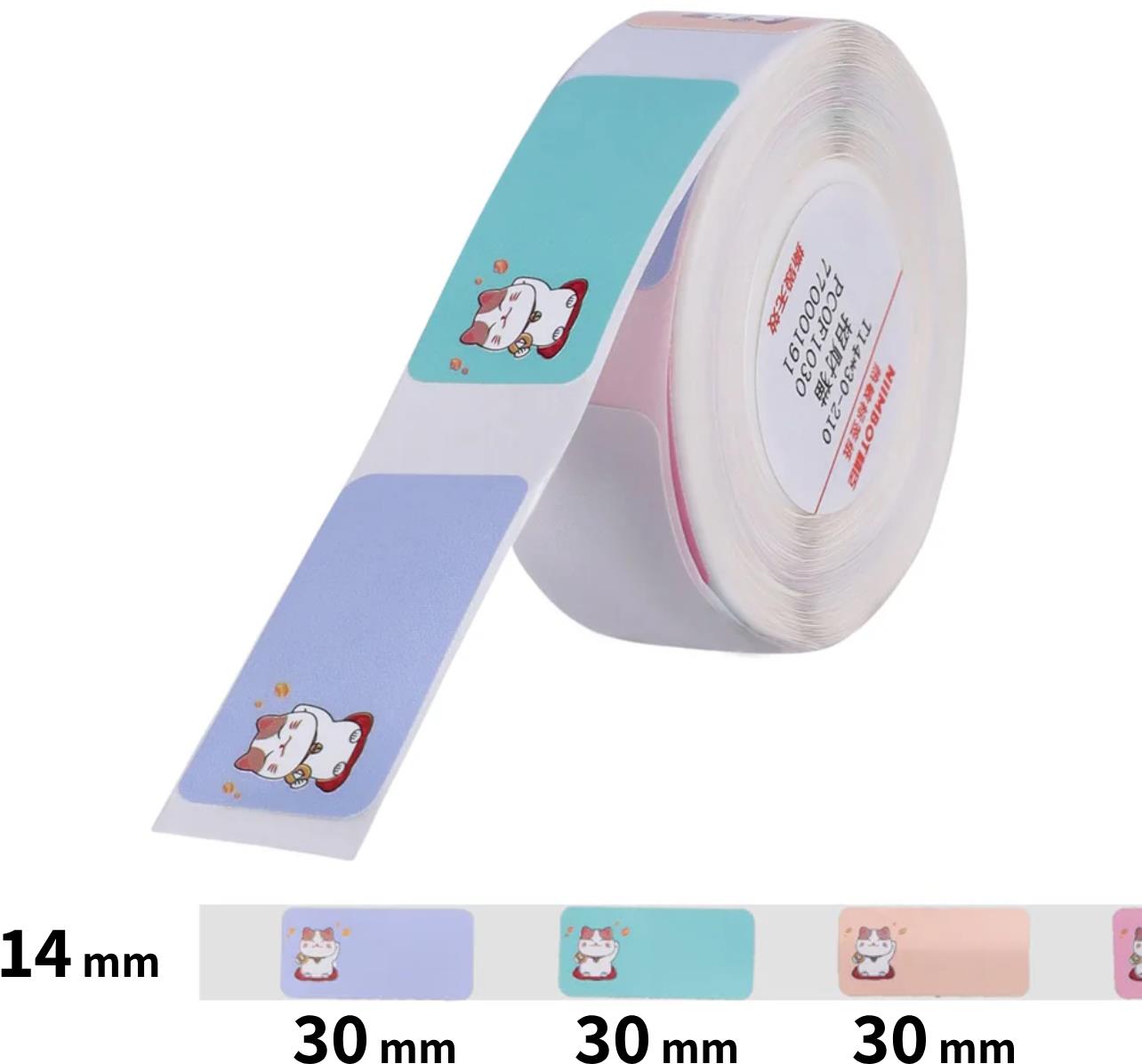 Niimbot štítky T 14 × 30 mm 210 ks Maneko-neko pre D11, D11-M, D110, D110-H