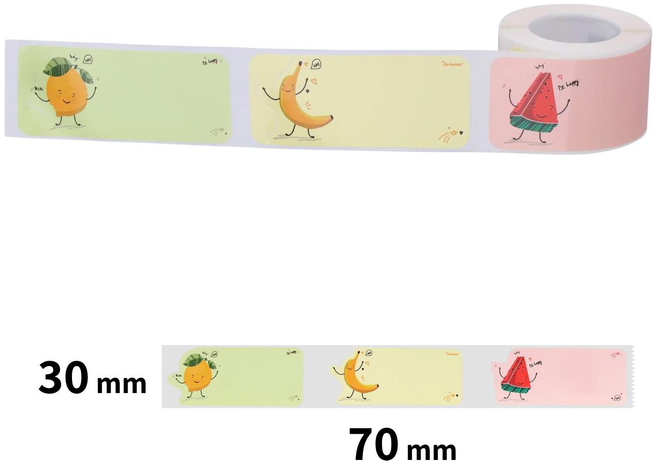 Niimbot štítky T 30 × 70 mm 110 ks Ovocná párty pre B21, B21S, B3, B1S