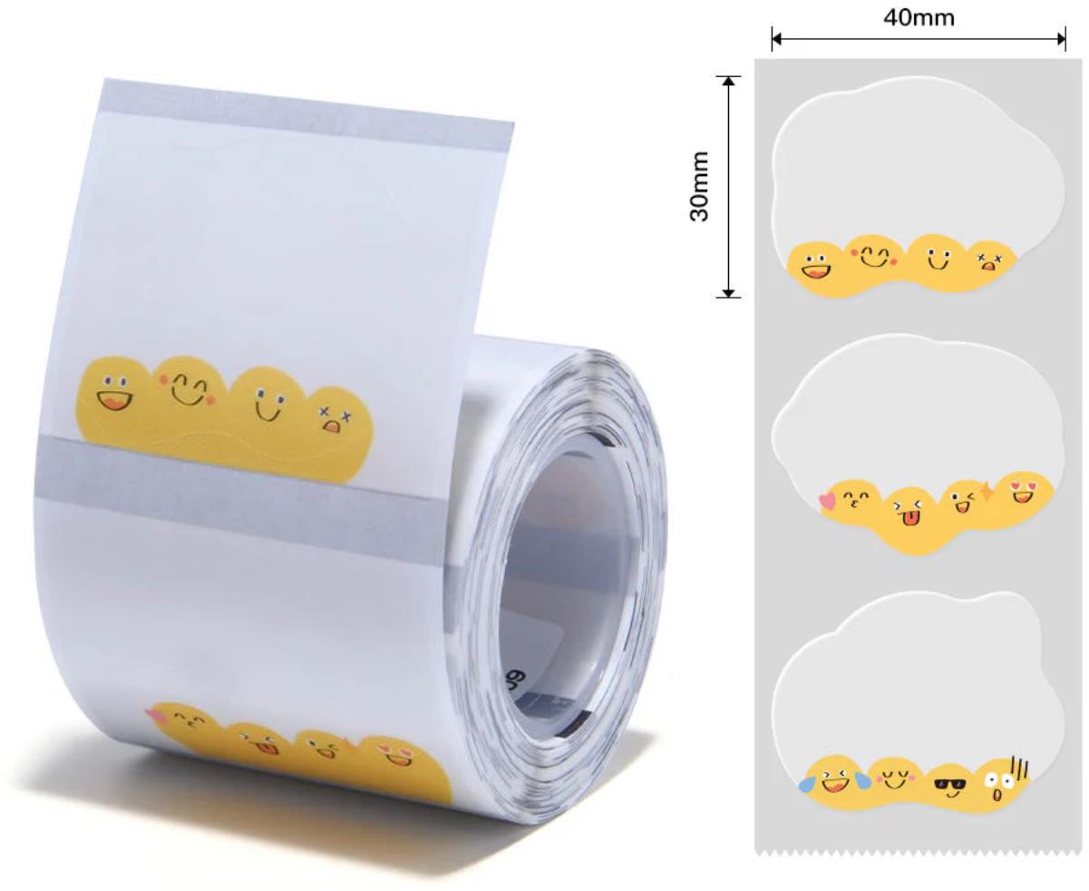 Niimbot štítky T 41 × 31 mm 220 ks Emoji pre B21, B21S, B3, B1S