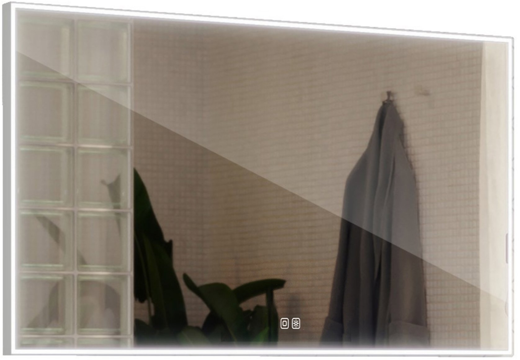 Nimco LED zrkadlo 120 × 70 cm – dotykové s nastavením jasu a farby ZP 13006VX