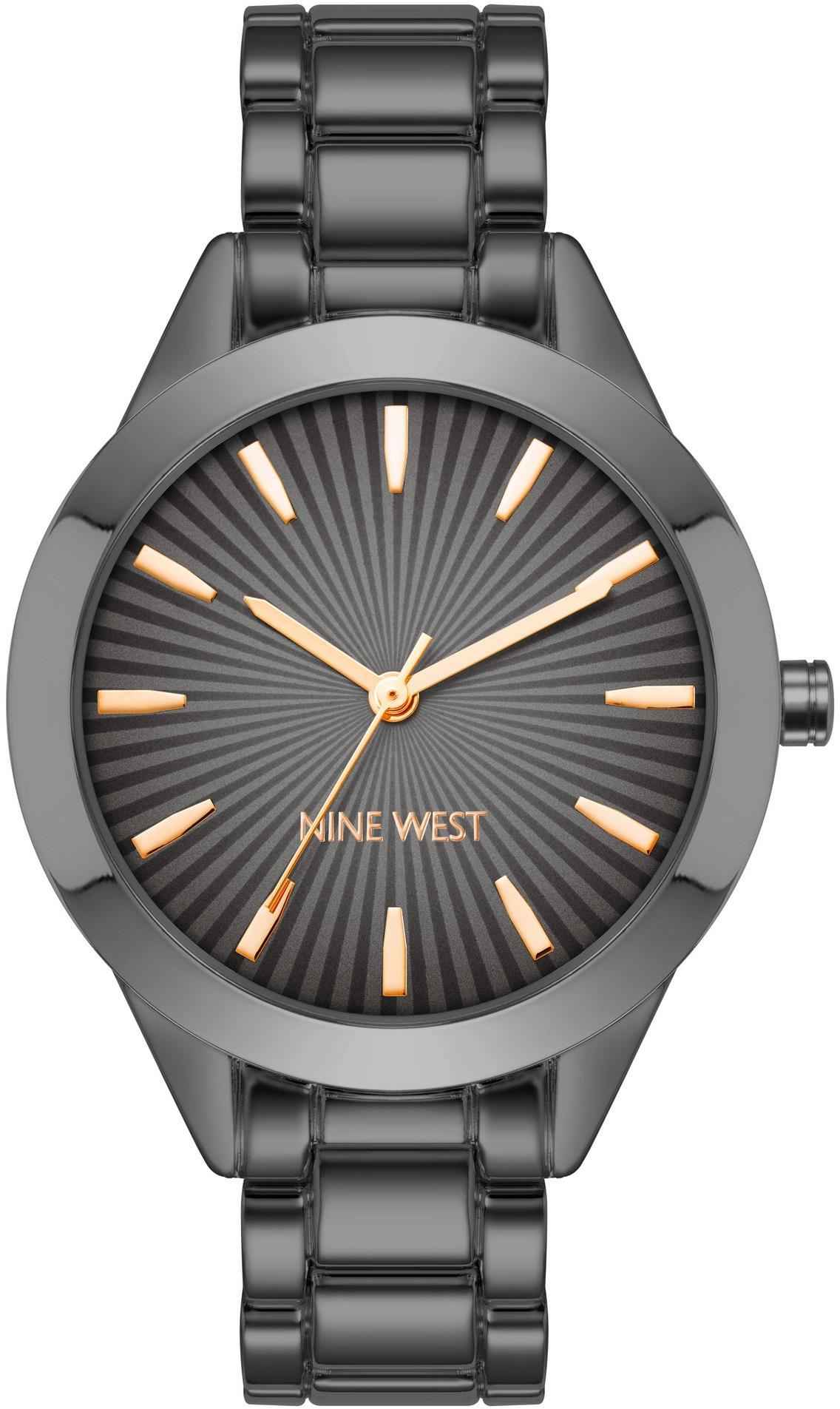Nine West dámske hodinky okrúhle čierne NW/3007GYGY