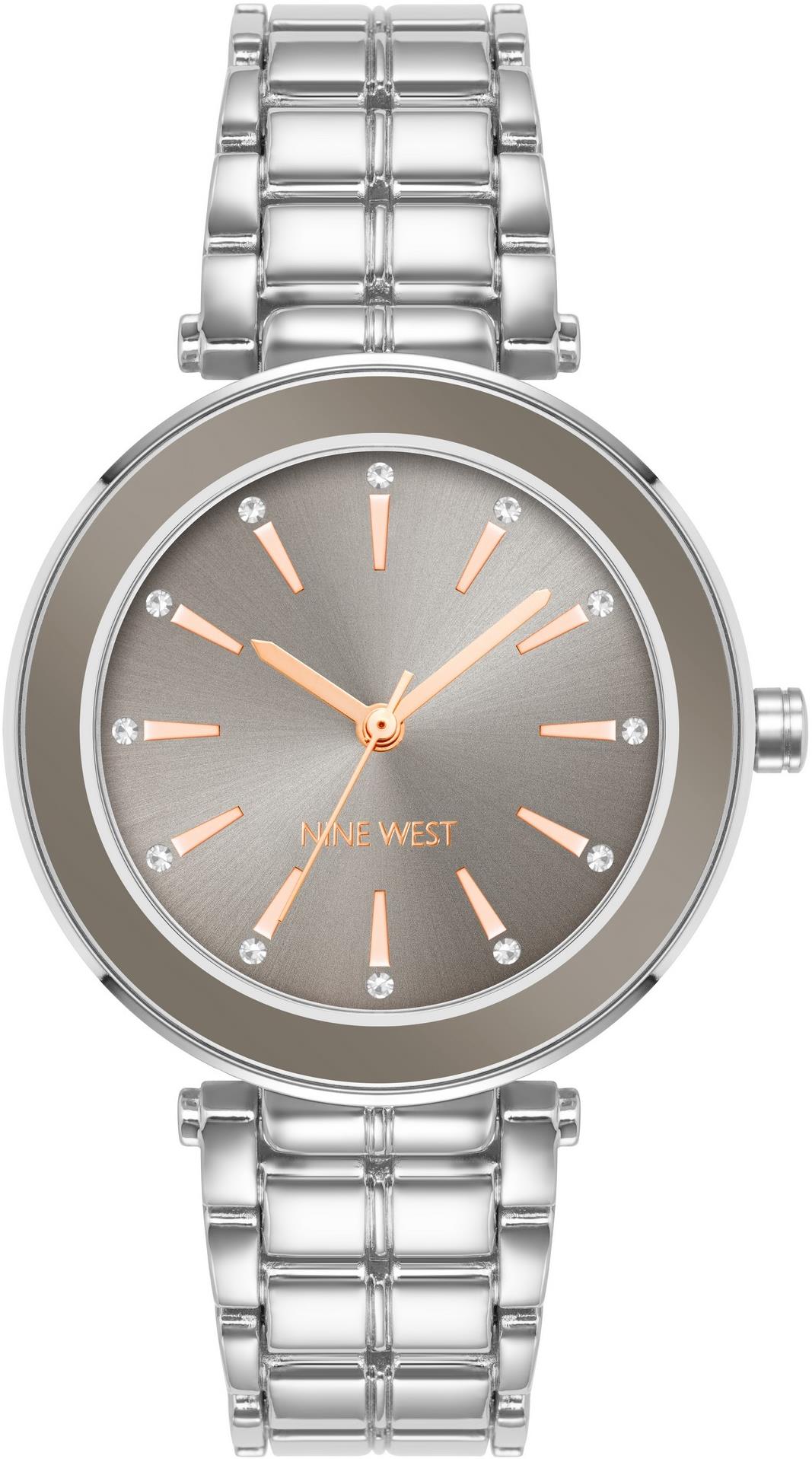 Nine West dámske hodinky okrúhle hnedé NW/3021GYSV