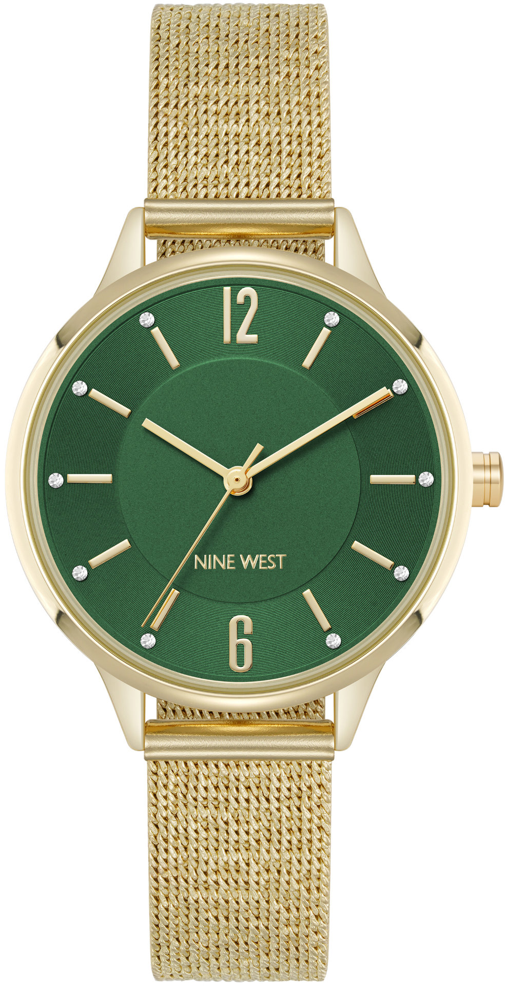 Nine West dámske hodinky okrúhle NW/3304GNGB