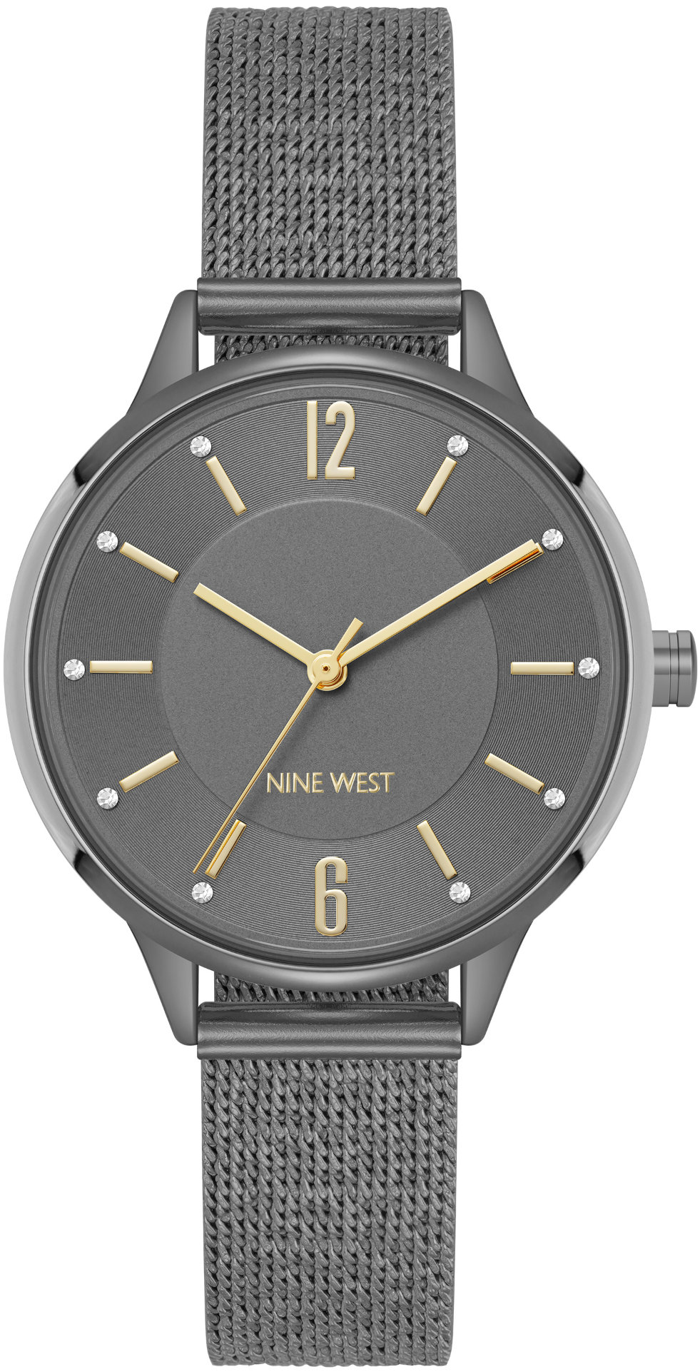 Nine West dámske hodinky okrúhle NW/3305GYGY