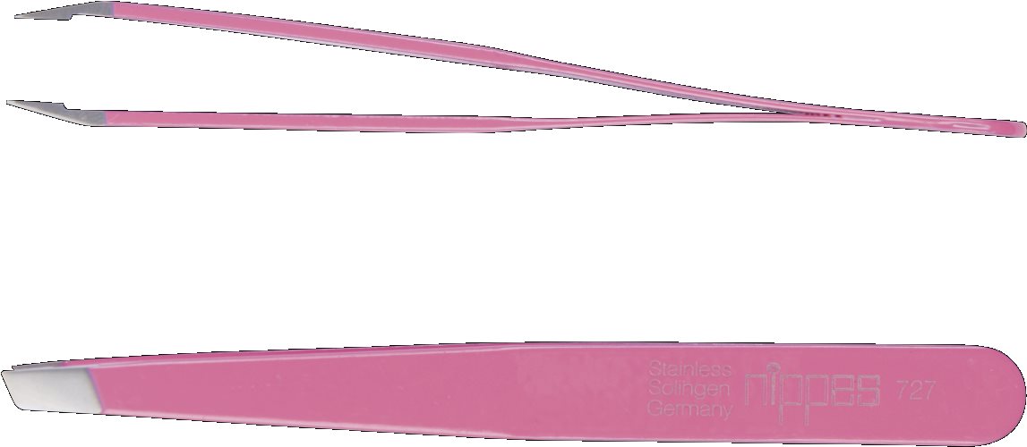Solingen Pinzeta šikmá, ružová, nerez 9,5 cm