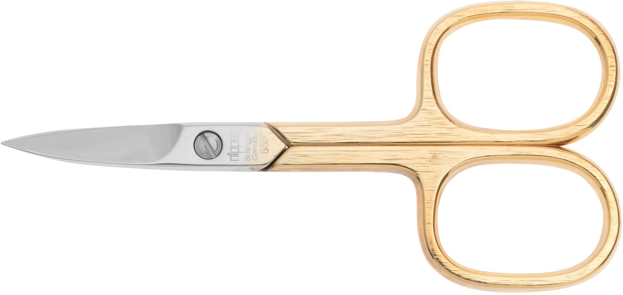 Solingen Nožnice na nechty zahnuté pozlátené 9 cm