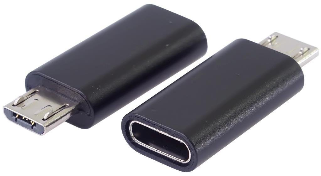 PremiumCord Adaptér USB-C konektor female – USB 2.0 Micro-B/male