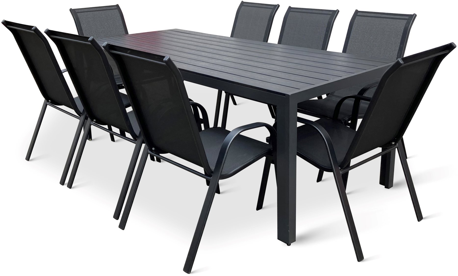 NOELA Set zahradního nábytku kov Viking XL/Ramada 1 stůl + 8 židlí
