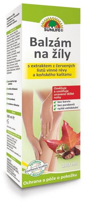 SUNLIFE Balzam na žily 100 ml