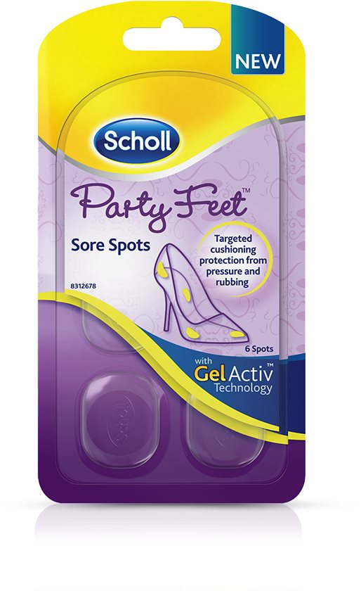 SCHOLL Party Feet GelActiv Vankúšiky na citlivé miesta – chodidlá 1 pár