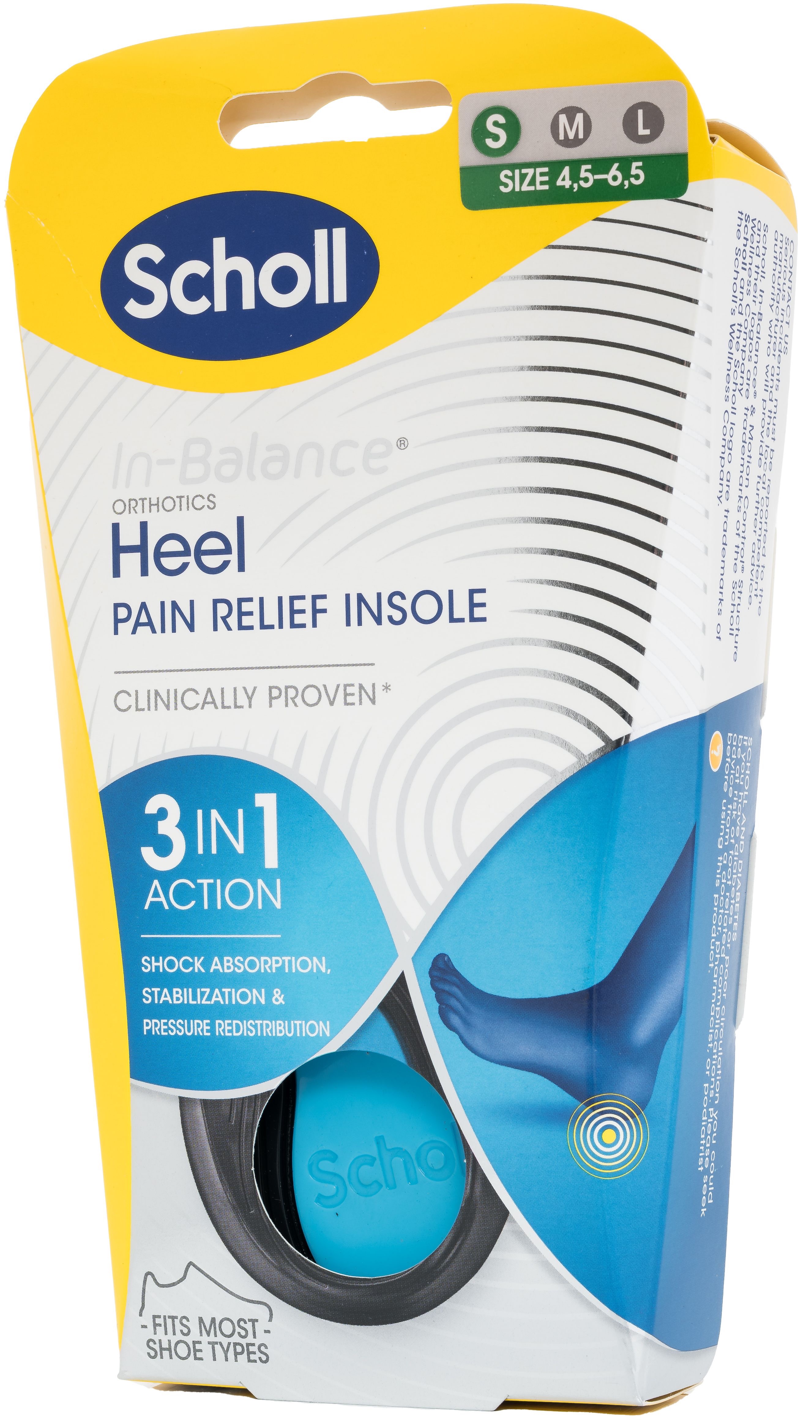 SCHOLL In-Balance Heel Insole Small