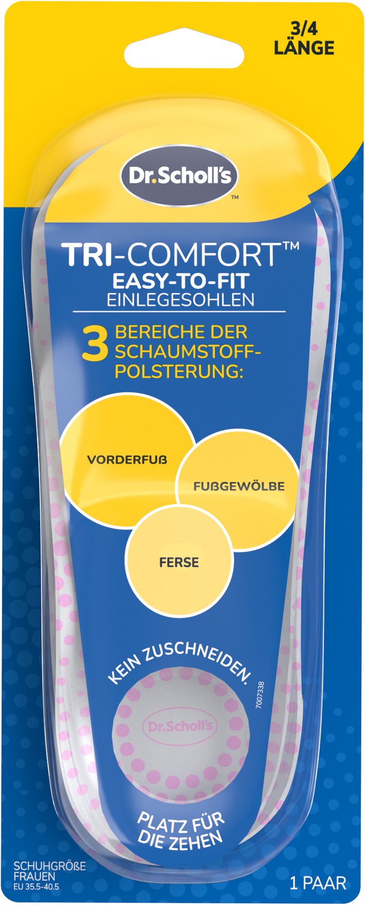 SCHOLL Tri-Comfort Insoles Small
