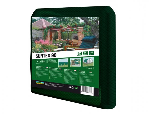 MILMAR Tieniaca sieť PE SUNTEX 90 % s okami zelená, 1,5 × 10 m