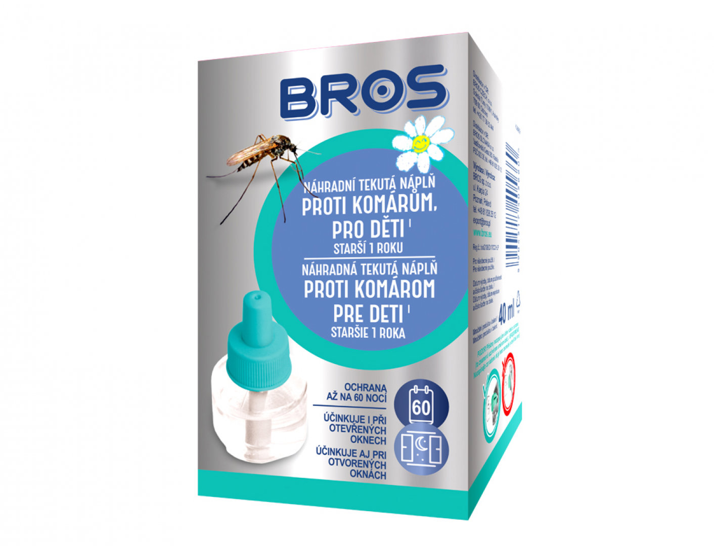 BROS do odparovača proti komárom pre deti 60 nocí 40 ml