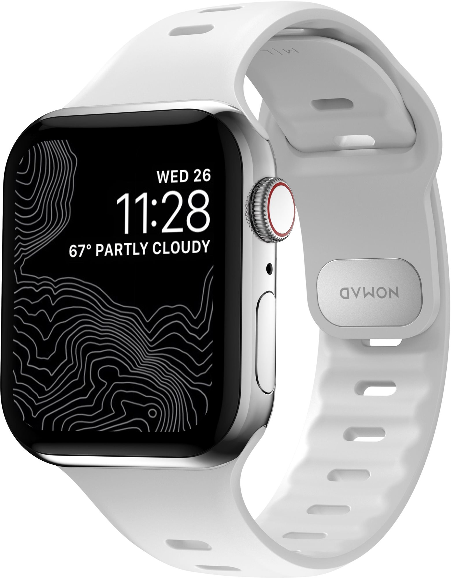 Nomad Sport Slim Strap M/L White Apple Watch 42/44/45/Ultra 49mm