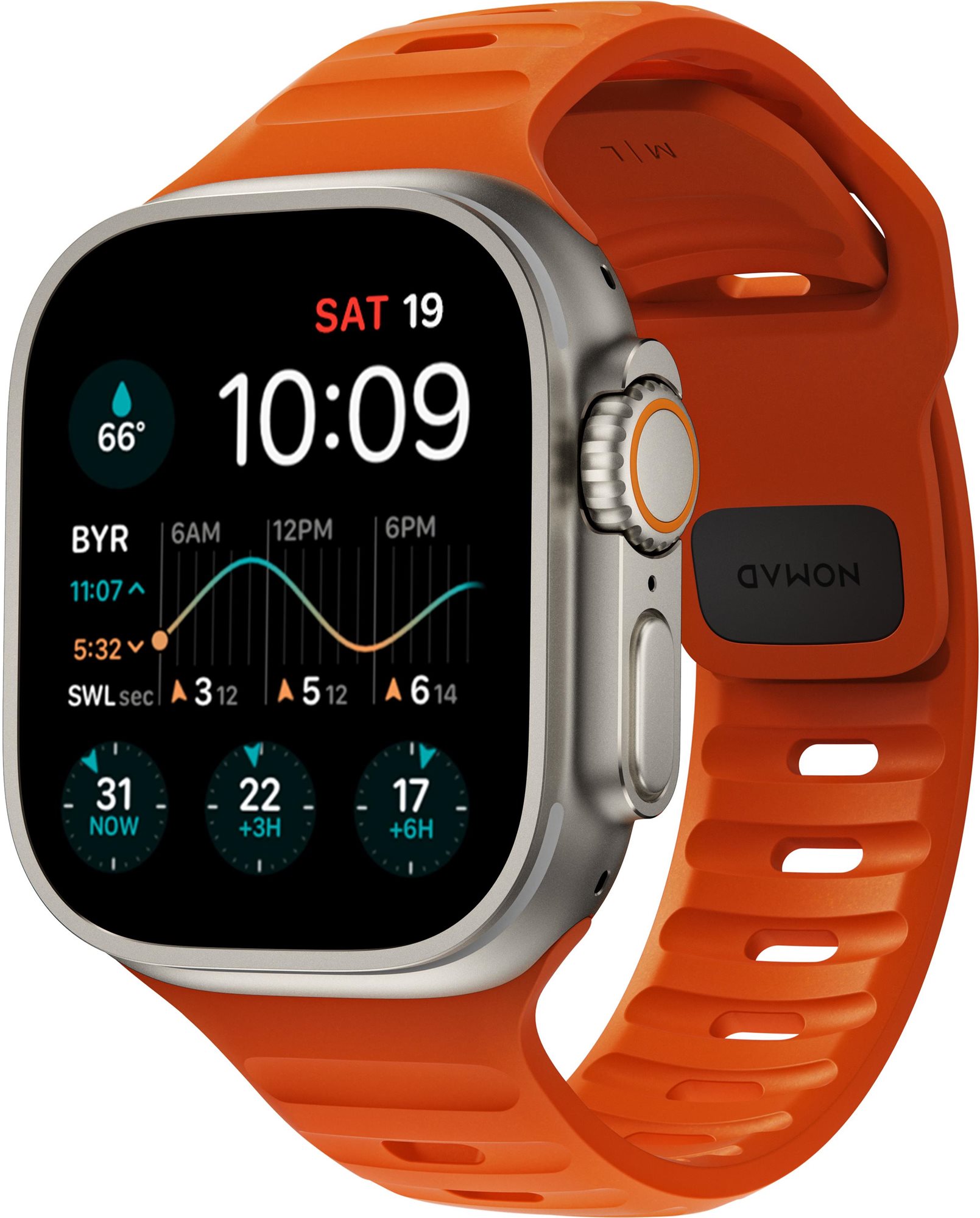 Nomad Sport Strap M/L Orange Apple Watch 42/44/45/Ultra 49 mm