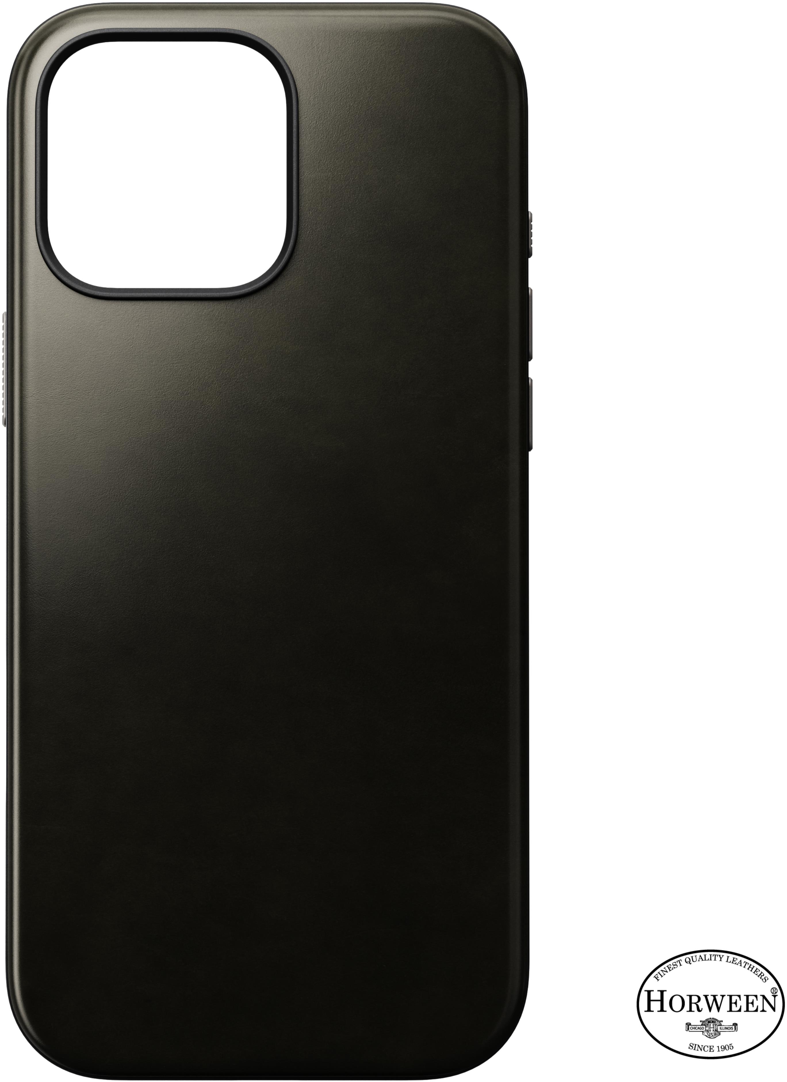 Nomad Modern Leather Case Green Chrome iPhone 16 Pro Max