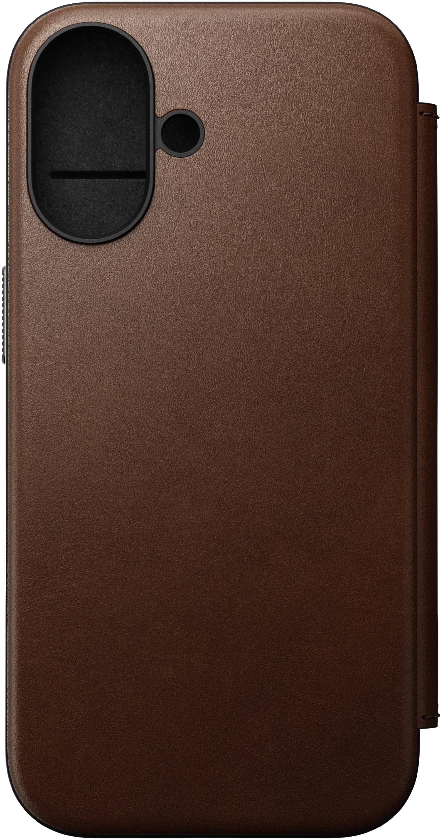 Nomad Modern Leather Folio Brown iPhone 16