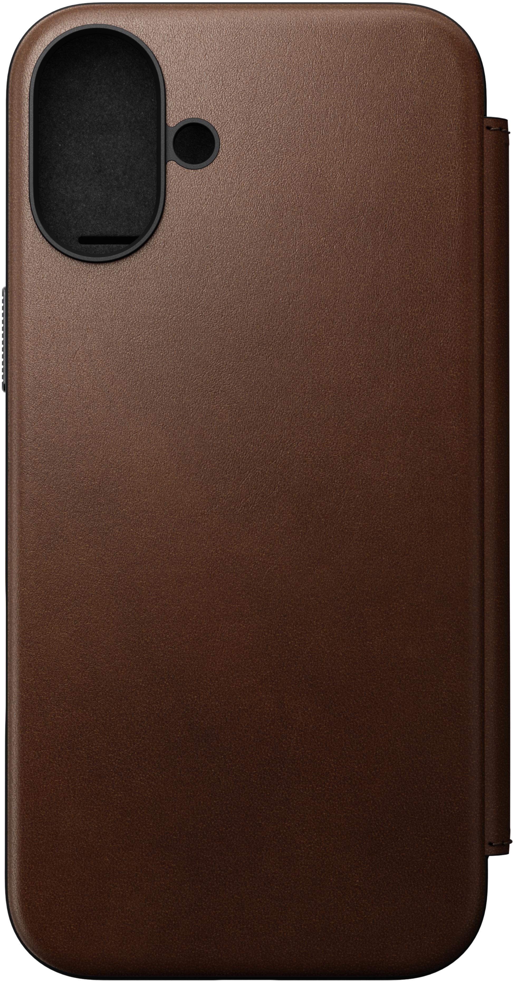 Nomad Modern Leather Folio Brown iPhone 16 Plus