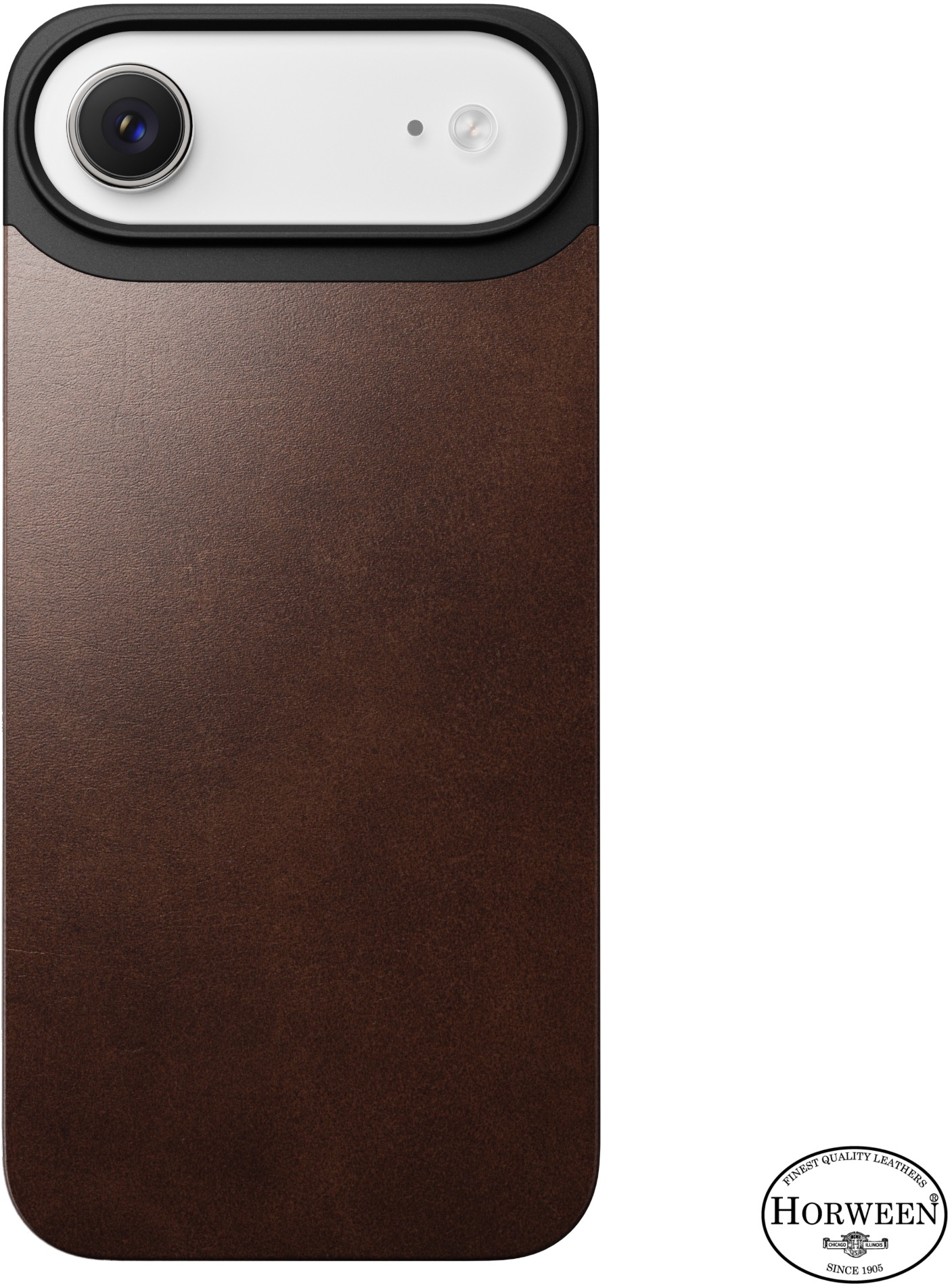 Nomad Magnetic Leather Back Rustic Brown (Horween) Magsafe iPhone Air