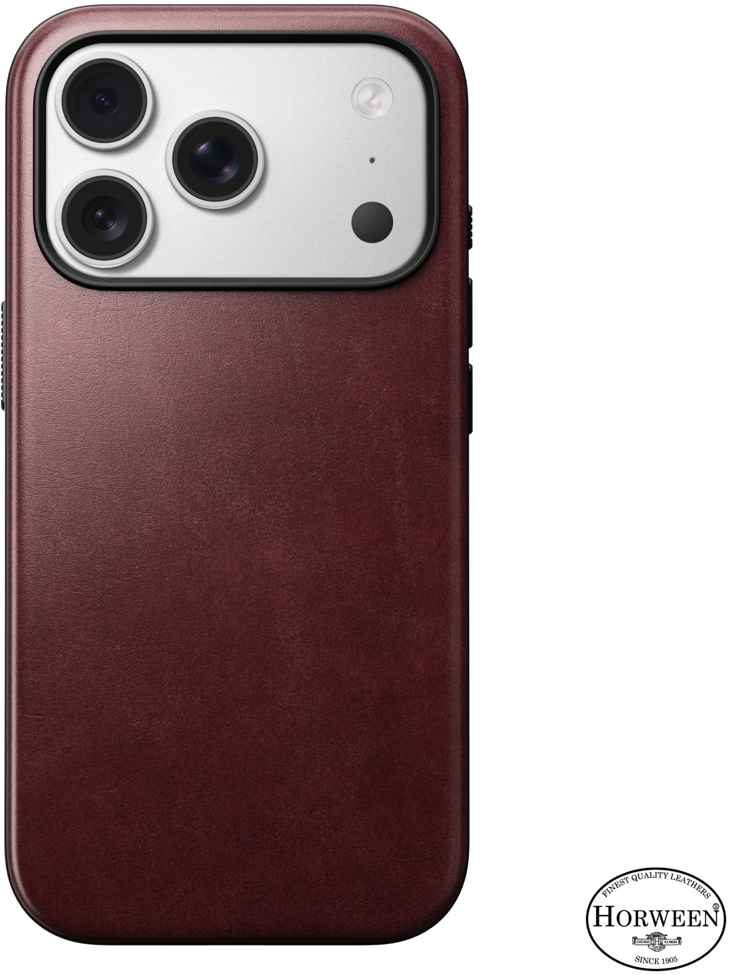 Nomad Modern Leather Case Burgundy (Horween) iPhone 17 Pro