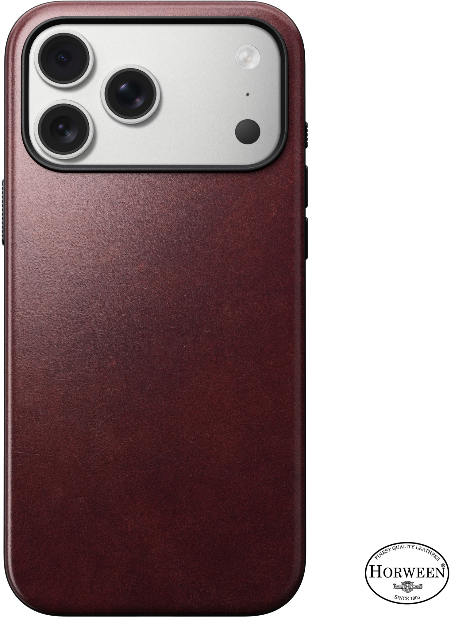 Nomad Modern Leather Case Burgundy (Horween) iPhone 17 Pro Max