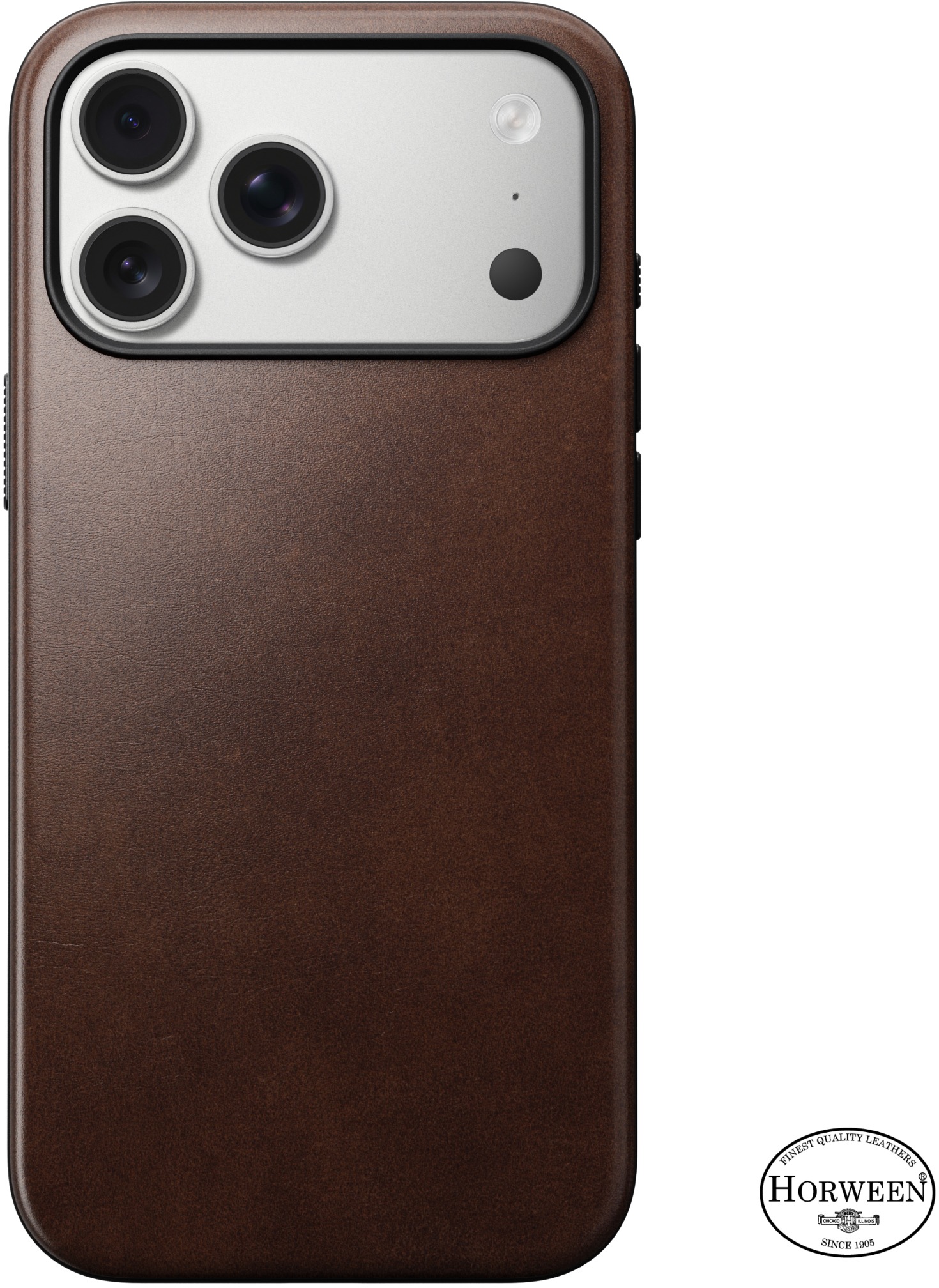Nomad Modern Leather Case Rustic Brown (Horween) iPhone 17 Pro Max