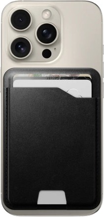 Nomad Leather Mag Wallet With Find My Tracking Black