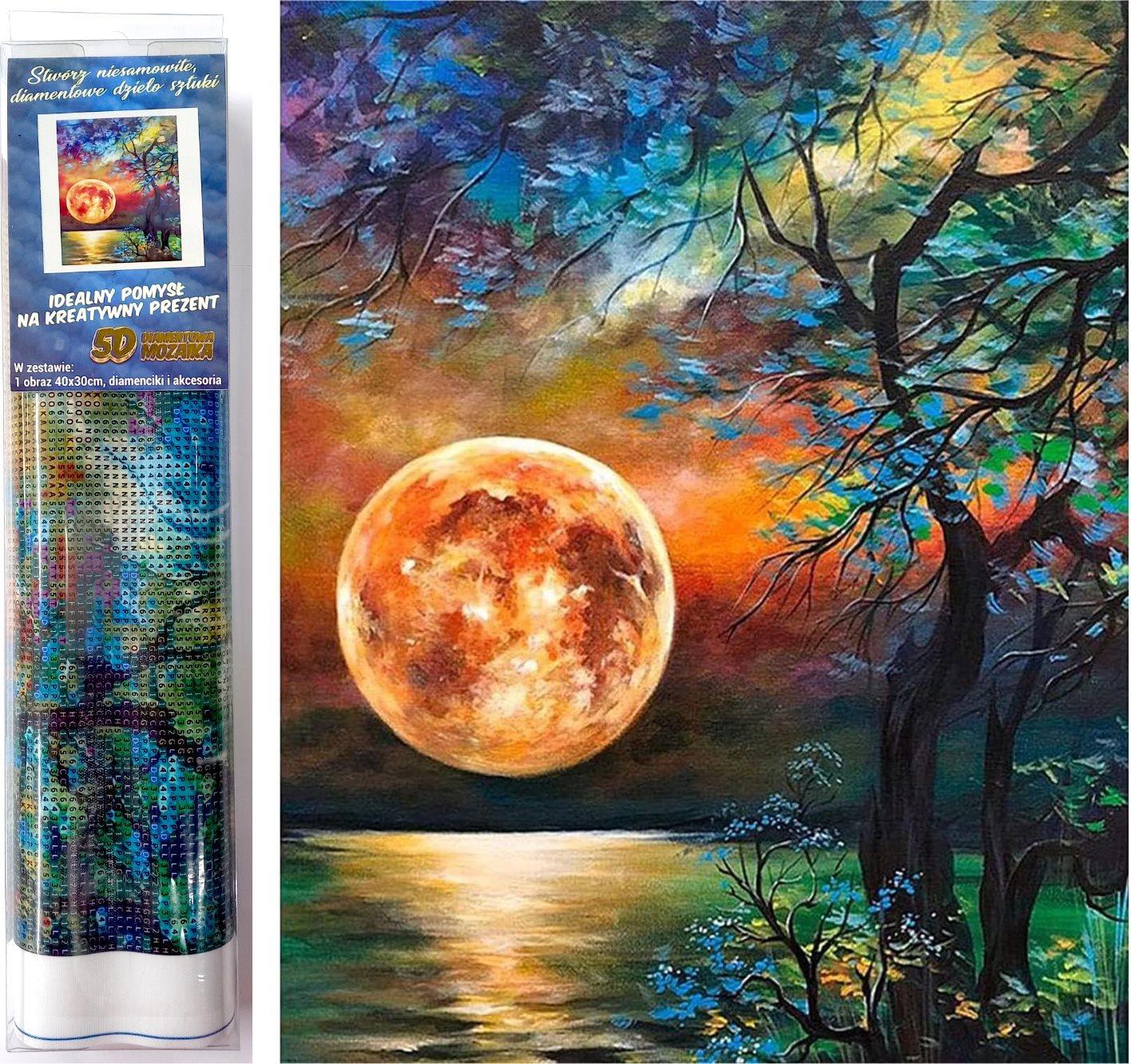 Norimpex Farebný spln nad jazerom 30 × 40 cm