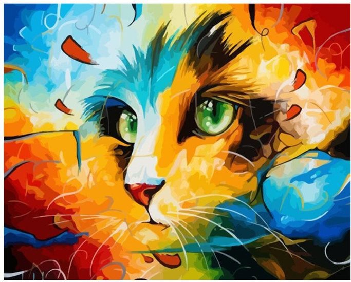 Norimpex Abstraktná mačka 30 × 40 cm