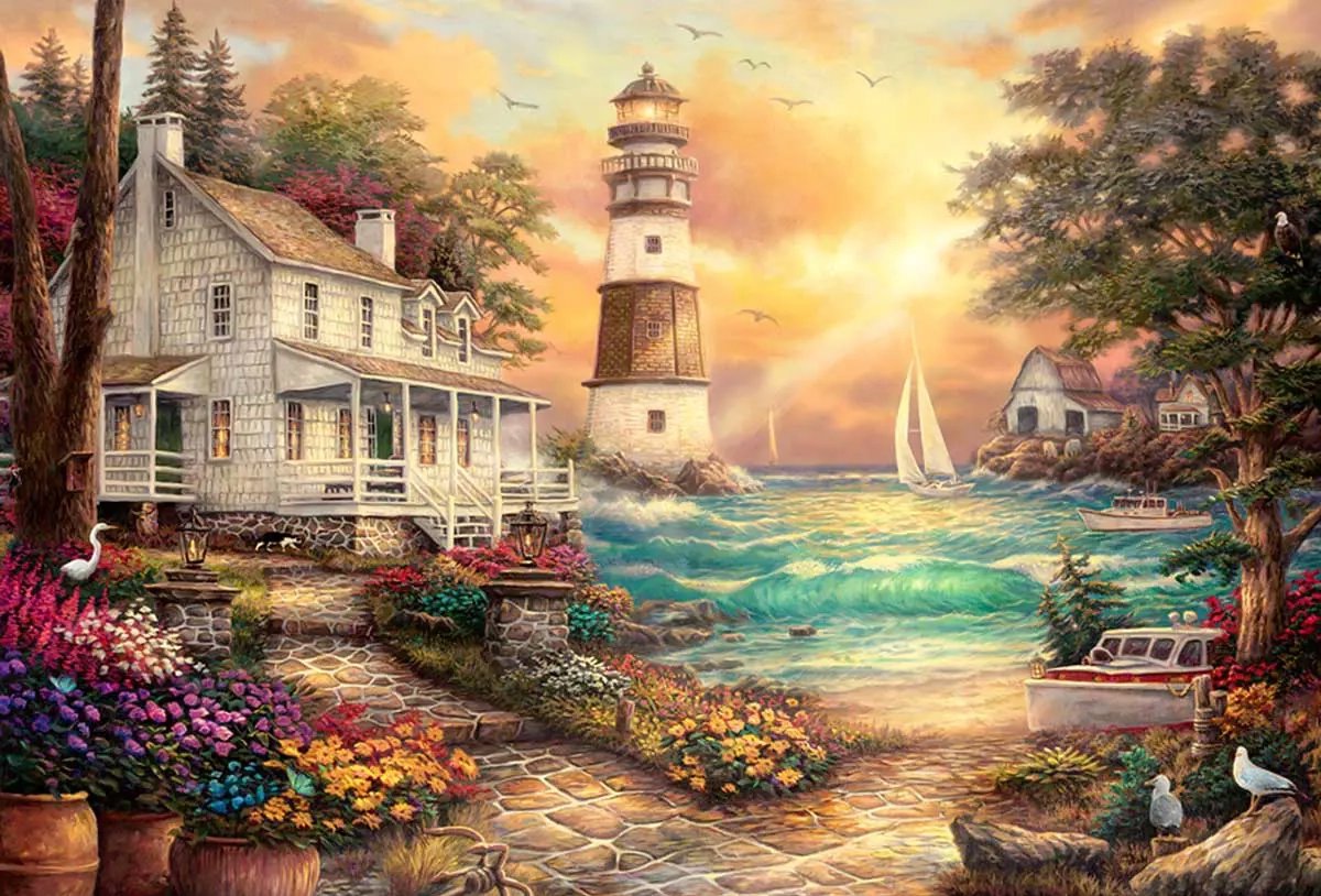 Norimpex Maják pri mori 30 × 40 cm