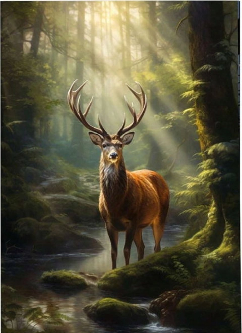 Norimpex Jeleň pri lesnom potoku 30 × 40 cm