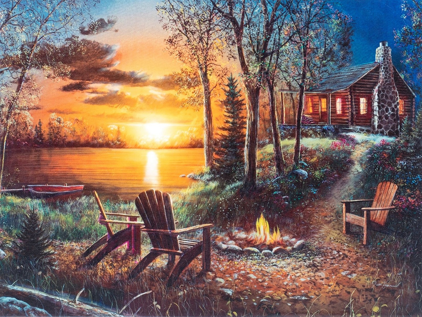 Norimpex Dom pri jazere 30 × 40 cm