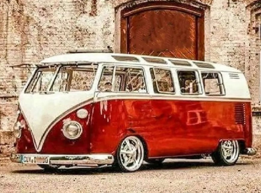Norimpex Červený Volkswagen 30 × 40 cm