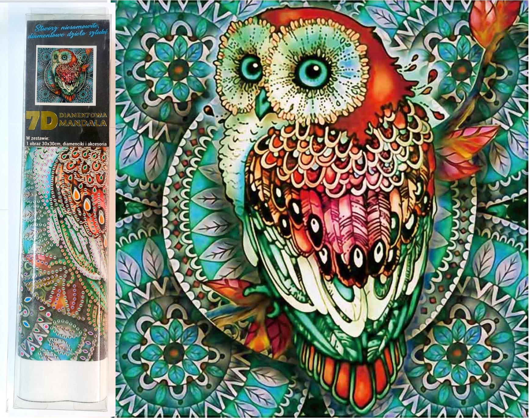 Norimpex 7D Sova na modrej mandale 30 × 30 cm