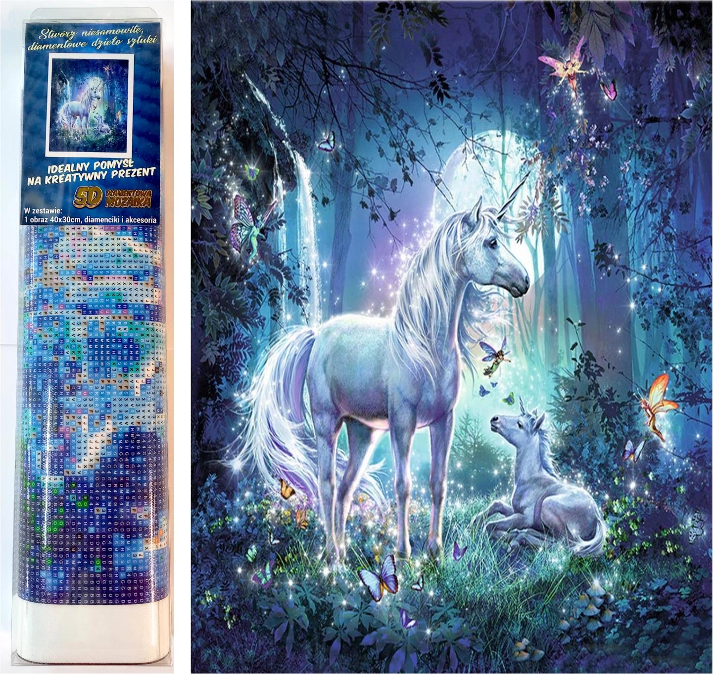 Norimpex Jednorožce v magickom lese 30 × 40 cm