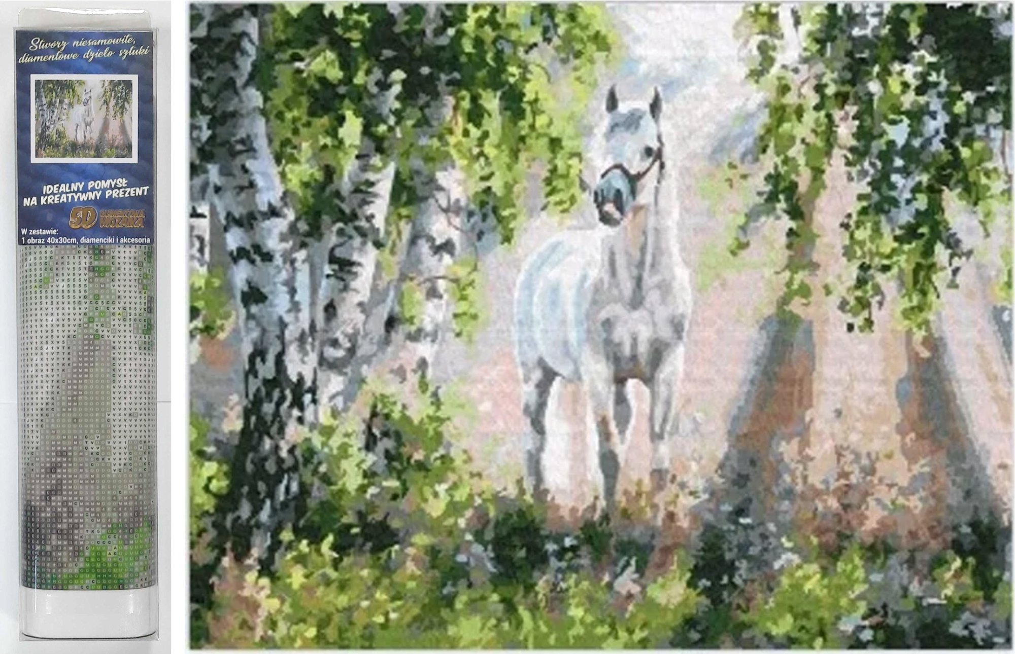 Norimpex Biely kôň 30 × 40 cm