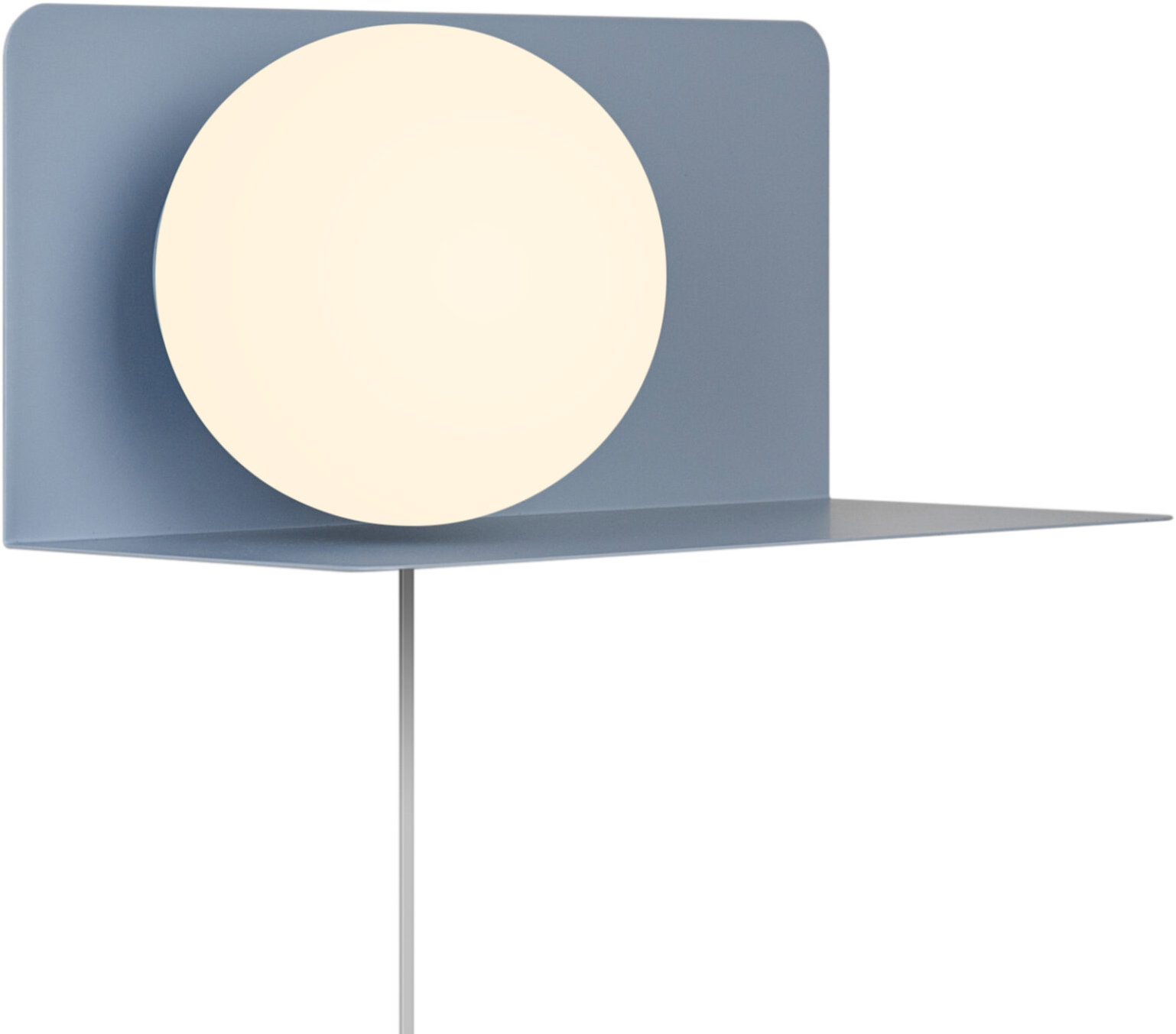 NORDLUX Nástenná lampička s poličkou Lilibeth, 150 × 160 mm, E14, modrá