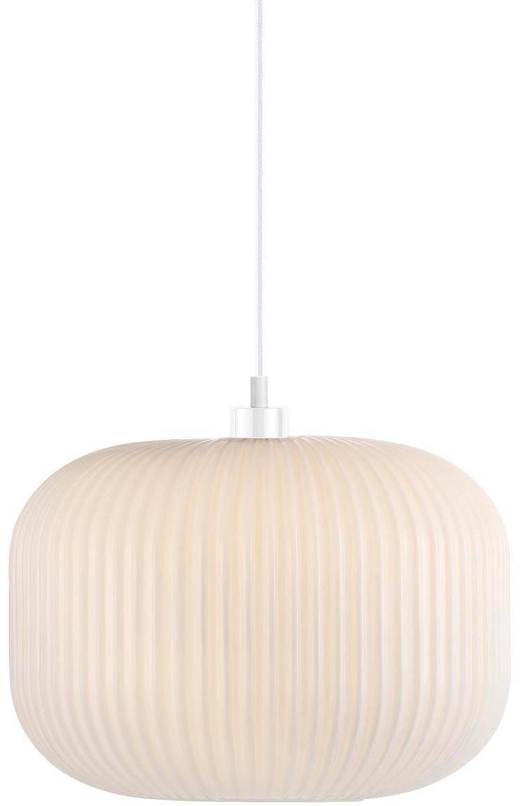 Nordlux Milford dizajnový luster, 300 × 235 mm, 40 W, opálovo biely