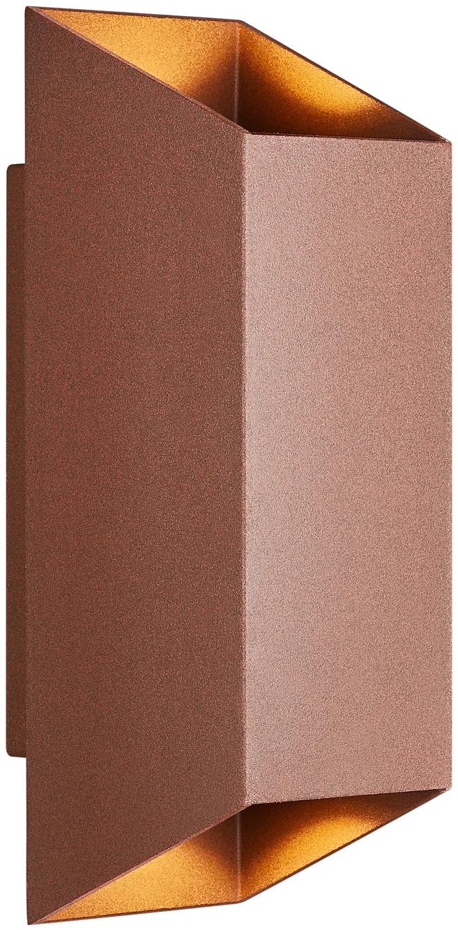 Nordlux Nástenné LED vonkajšie svetlo Nico Square IP54, 235 × 80 mm, GU10, 35 W, hrdzavé