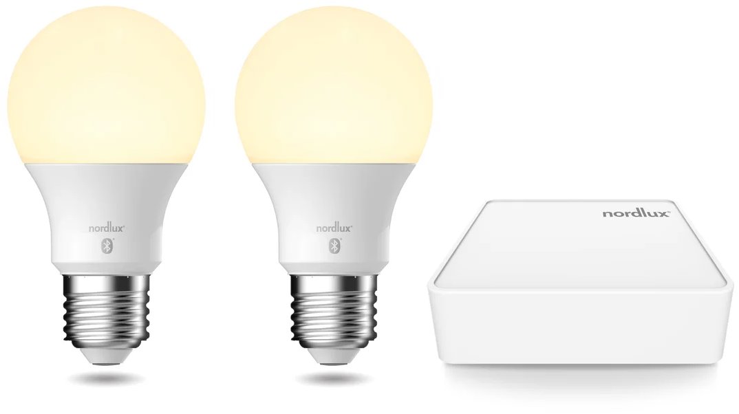 NORDLUX Štartovací balíček s 2 ks LED E27 a Smart Light Bridge