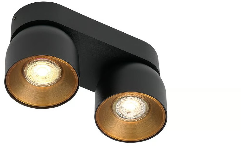 NORDLUX Naklápacie stropné LED svetlo Pitcher, 100 × 240 mm, GU10, 2× 10 W, čierne