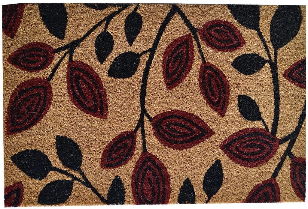 M.A.T. Group rohožka PVC + kokos 40 × 60 cm Lístky