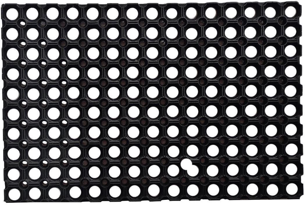 M. A. T. Group rohož guma 40 × 60 cm dierovaná Čierna