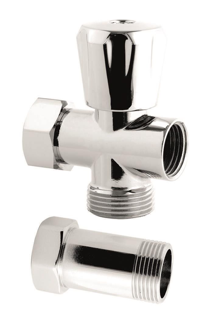 NOVASERVIS práčkový ventil + medzikus 3/4 × 3/4 × 3/4" CF3019