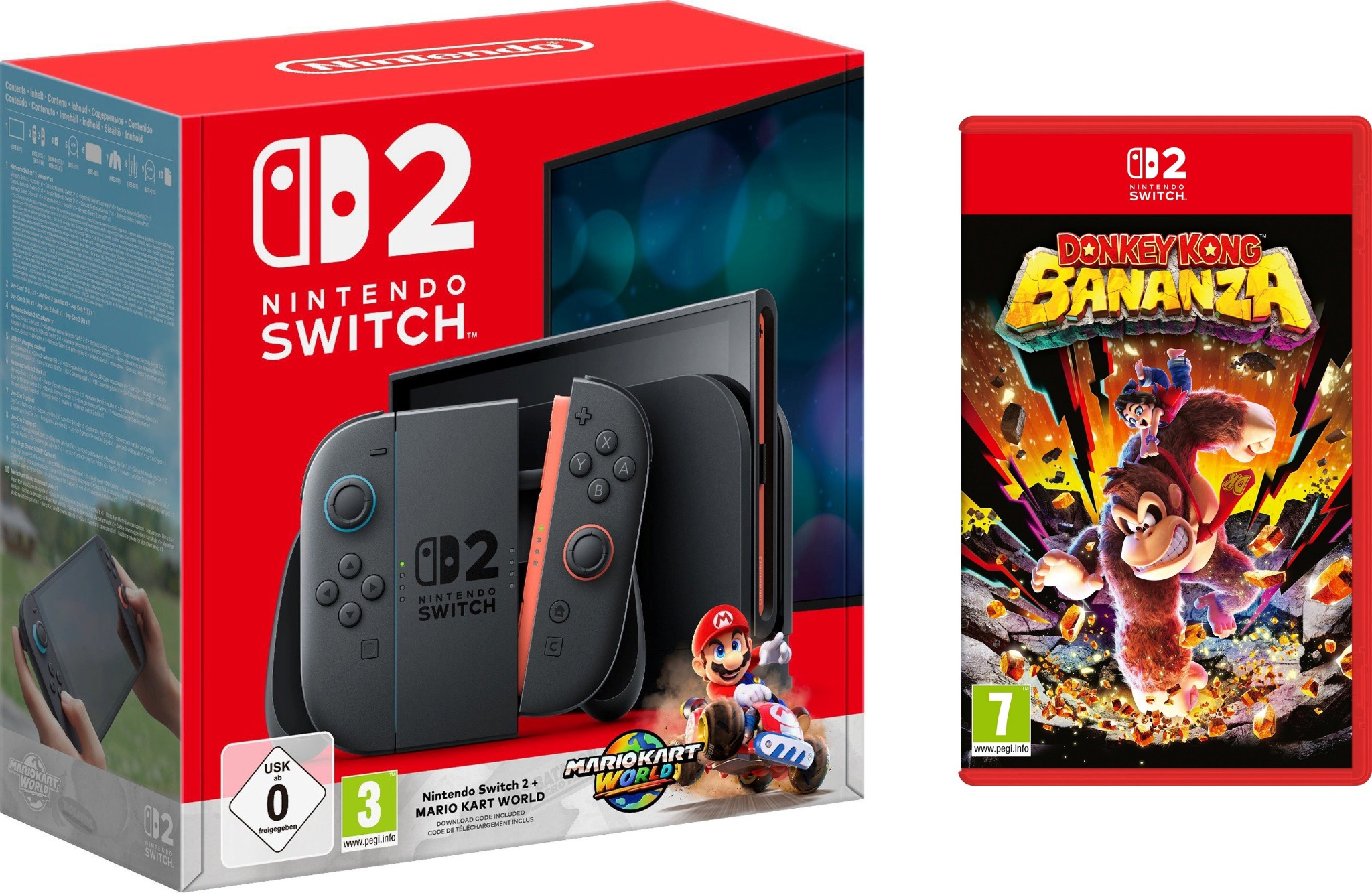 Nintendo Switch 2 + Mario Kart World + Donkey Kong Bananza