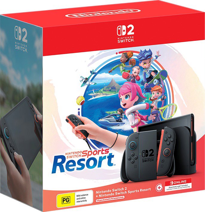 Nintendo Switch 2 + Switch Sports Resort + 3M Nintendo Switch Online
