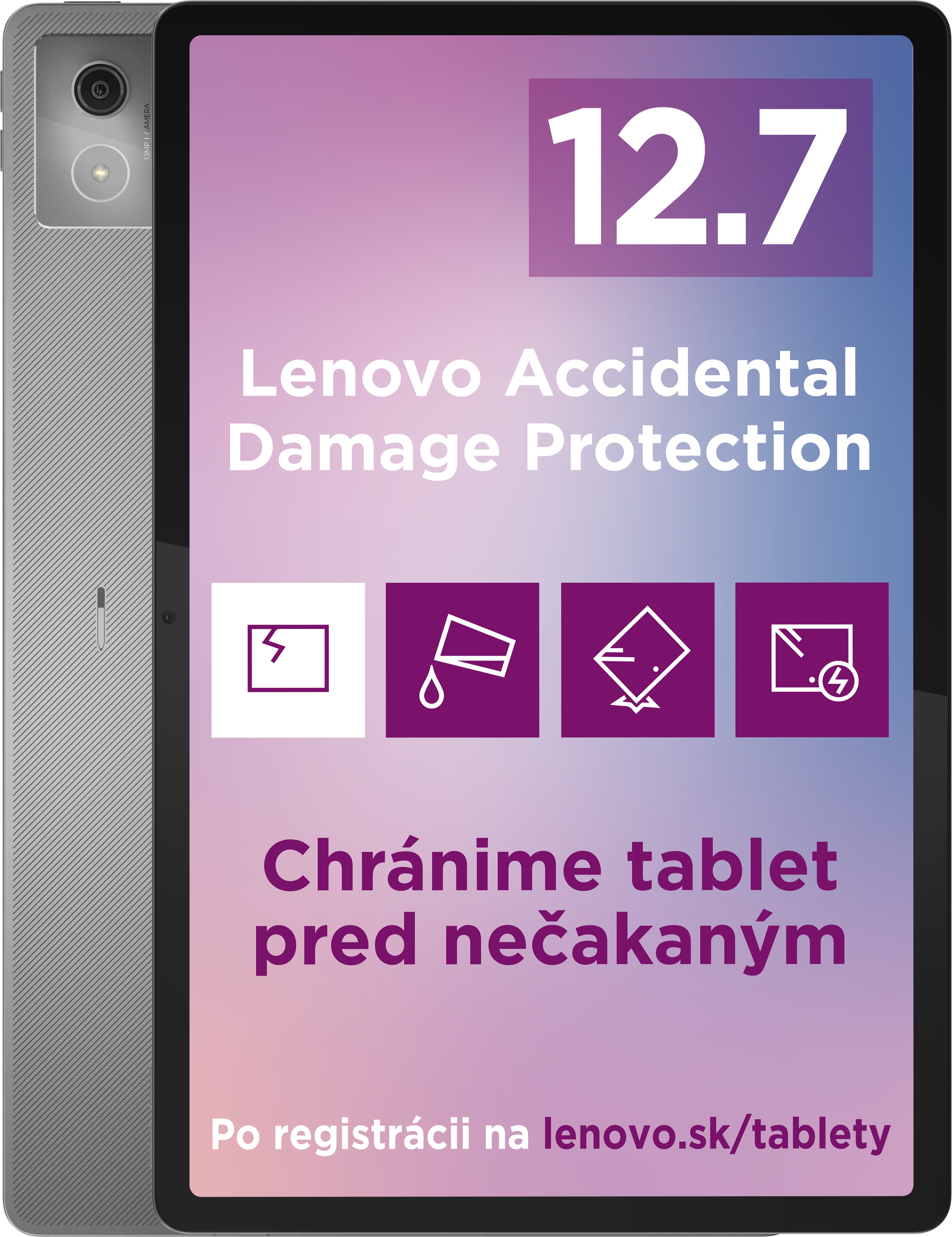 Lenovo Idea Tab PRO 12.7", 8 GB + 256 GB – Luna Grey + Tab Pen Plus