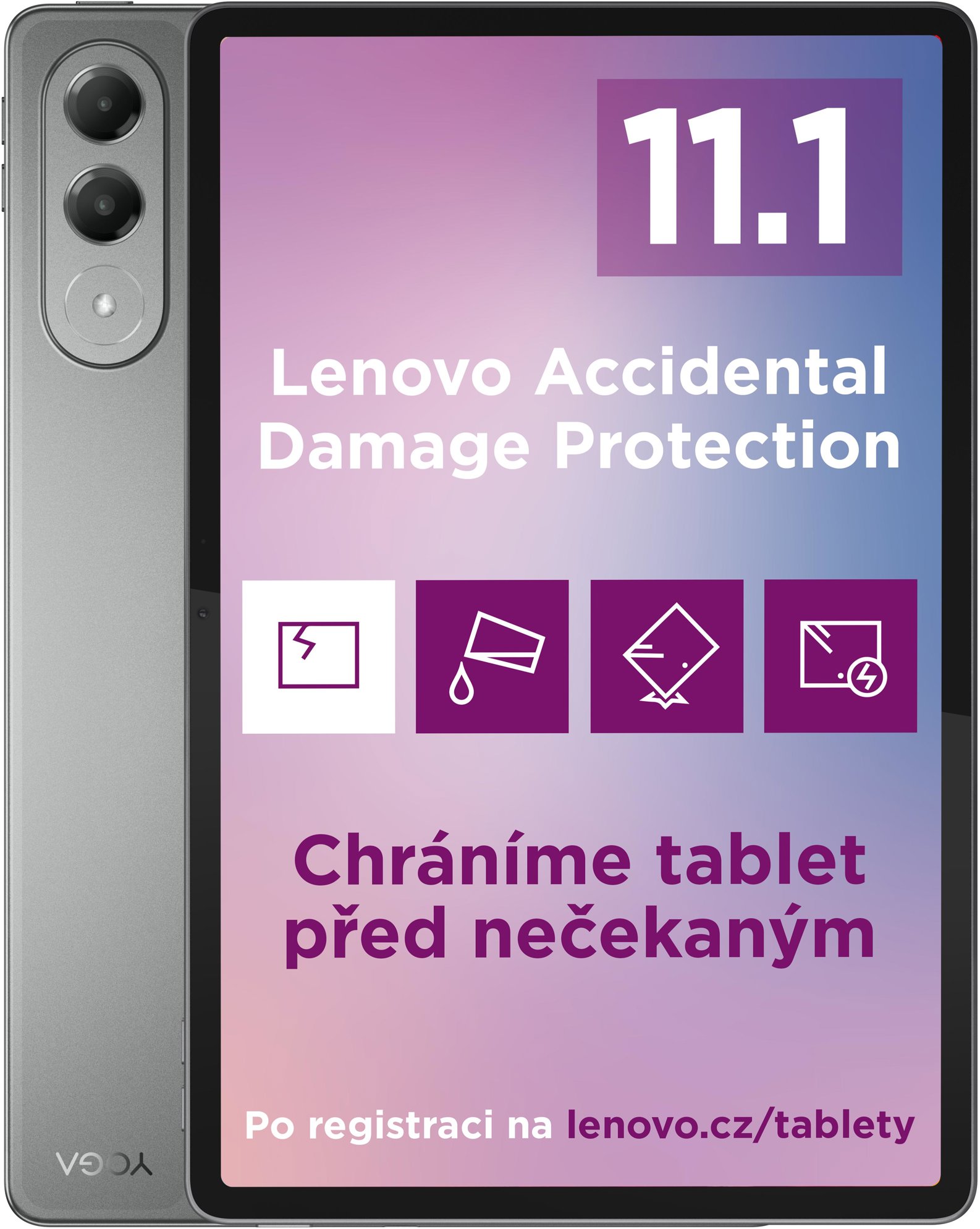 Lenovo Yoga Tab 11.1" 8 GB/256 GB – Luna Grey + Tab Pen Pro