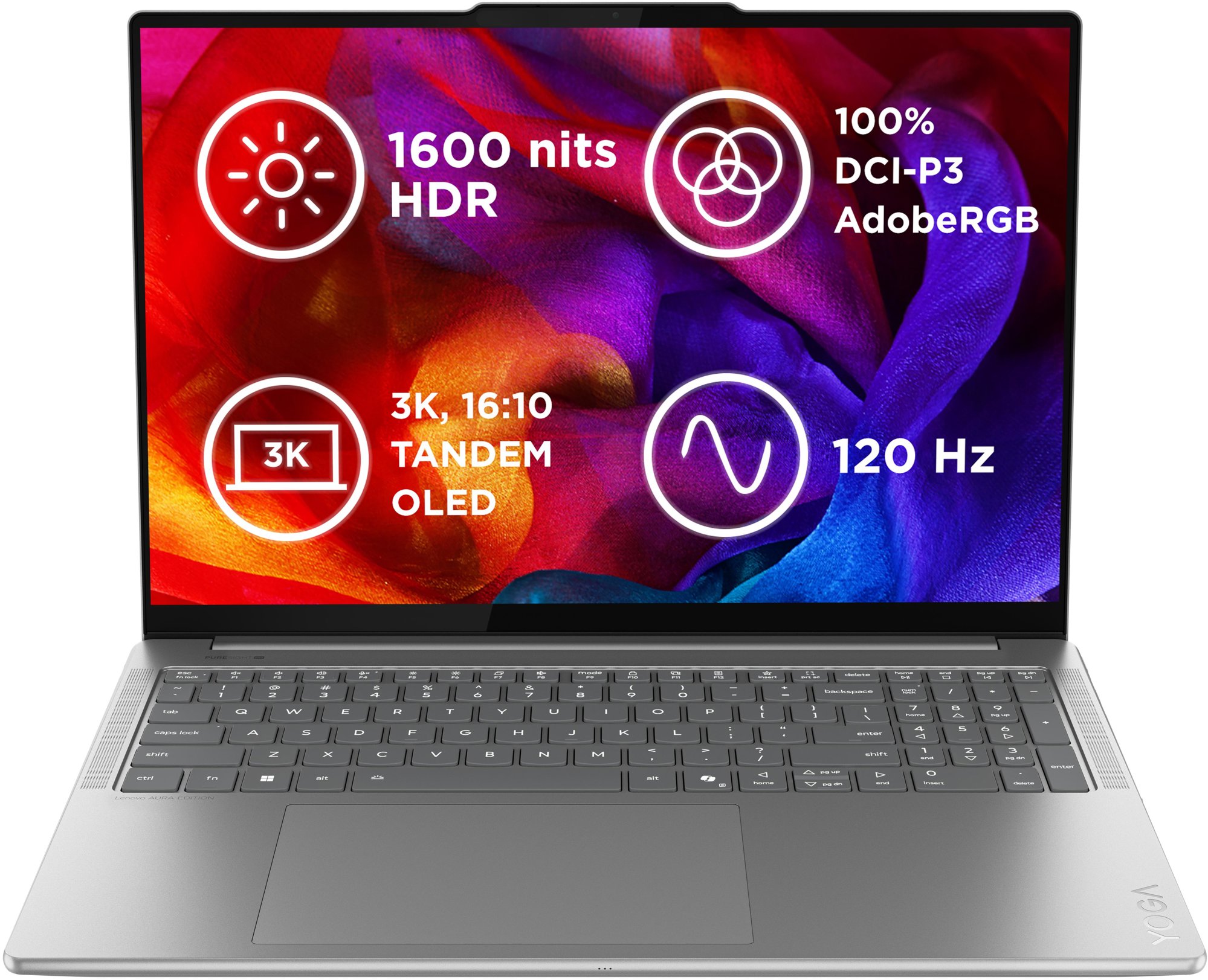 Lenovo Yoga Pro 9 16IAH10 Luna Grey celokovový (bez adaptéra)